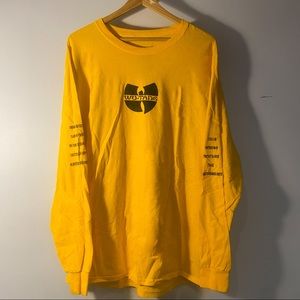 Wu-Tang Clan Chest Logo Men’s Yellow Large Long Sleeve Shirt